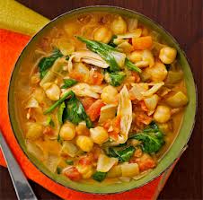 Garbanzos al ajo con pollo