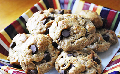 Almond butter chocolat chip cookies