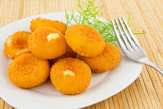 Bolitas de queso y arroz