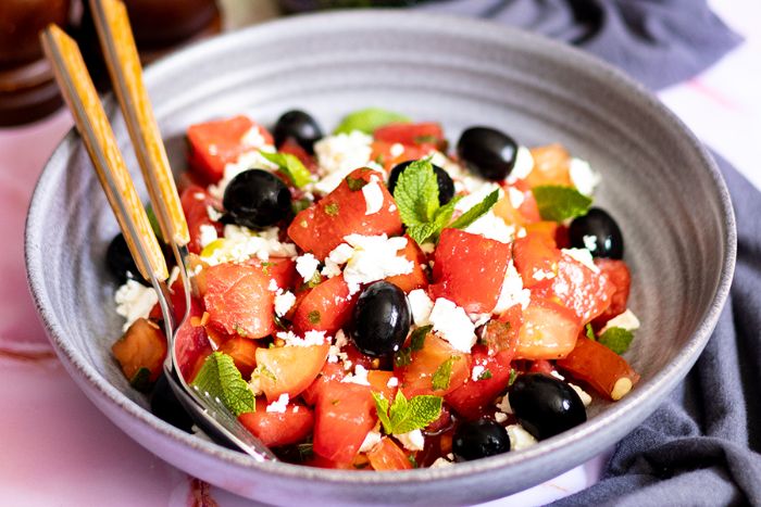 Ensalada picante de sandía y tomate