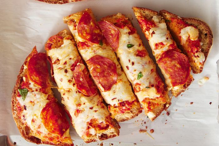 Pizza de pan francés