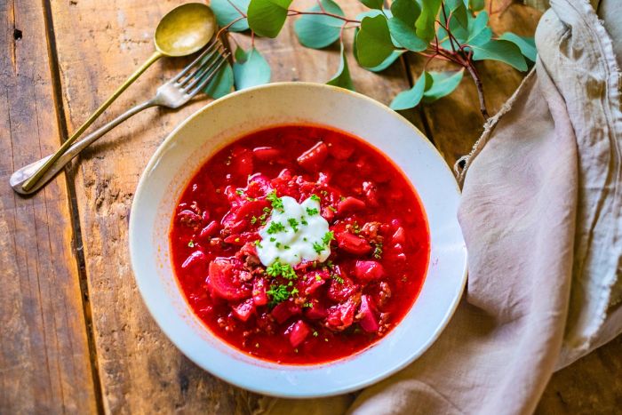 Sopa de remolacha, rápida y fácil