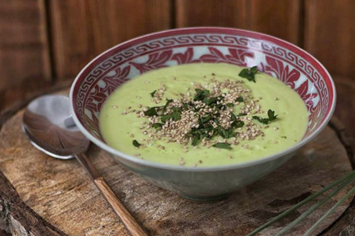 Crema de pepino con aguacate Crema de pepino con aguacate