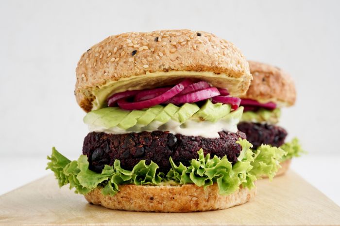Hamburguesa de frijoles y setas